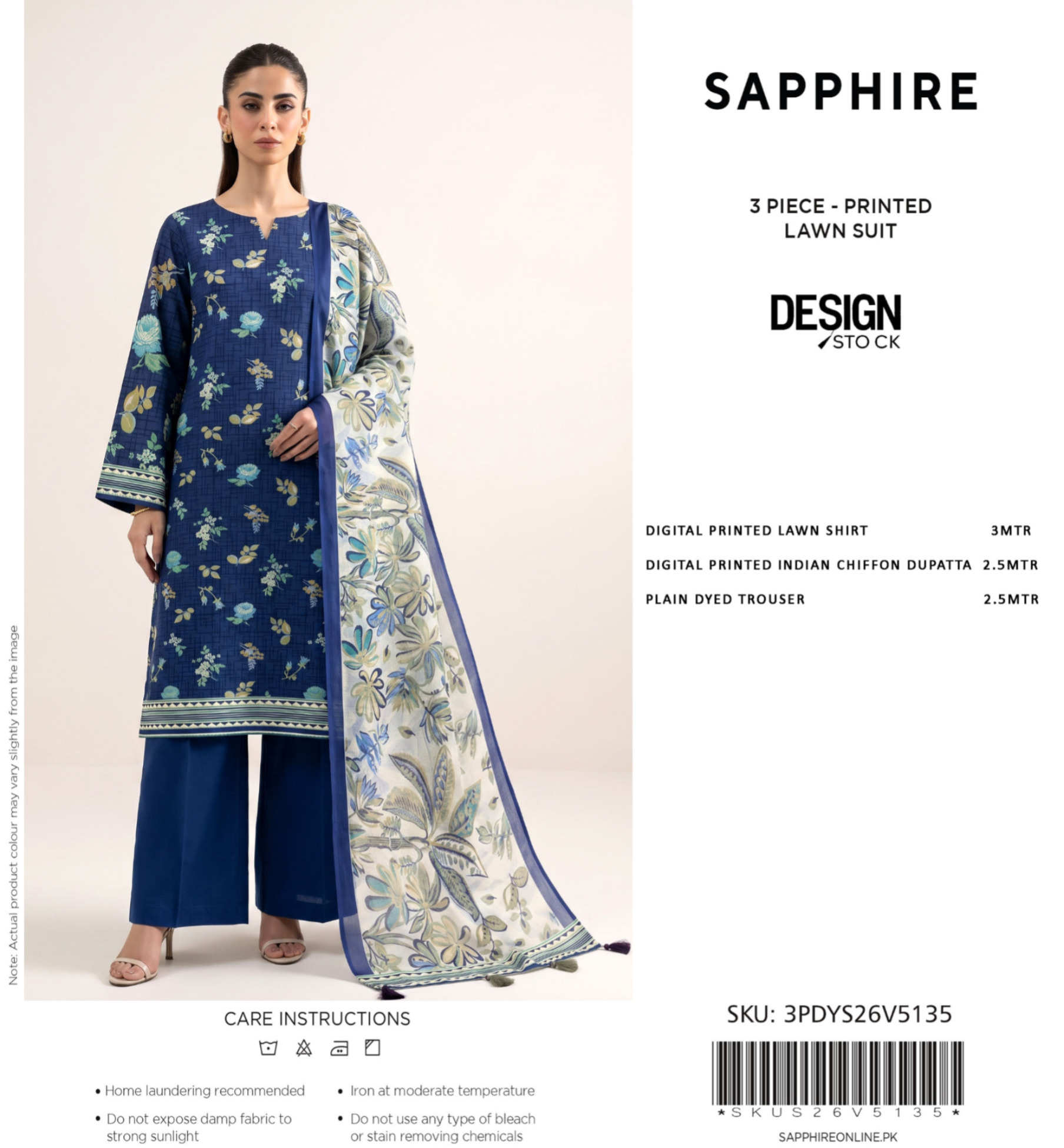 WhatsApp Image 2026-08-25 at 4.11.12 PM Sapphire Premium Lawn 3-Piece Suit SKU-3PDYS26V5135 - Image 1