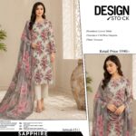 Sapphire Premium Lawn 3-Piece Suit SKU- Ar-1511