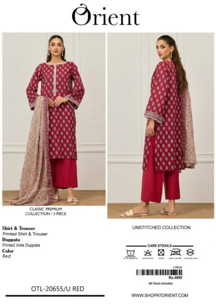Orient Premium Lawn 3-Piece Suit OTL-20655